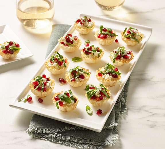 Basil Pomegranate Tartlets