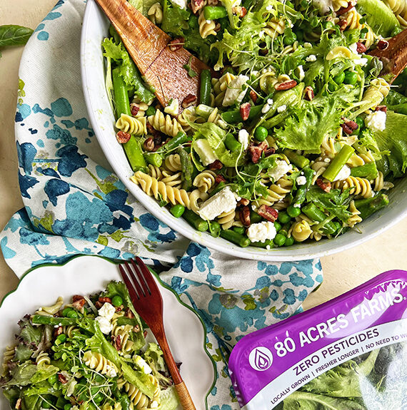 ASPARAGUS & PEA PASTA SALAD 80 Acres Farms