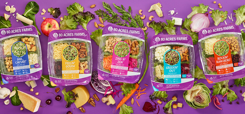80 Acres Farms Salad Kits: Hail, Ceasar, Feelin' Gouda, Zing N' Zen, Greekin' Out, Rockin' Ranchero