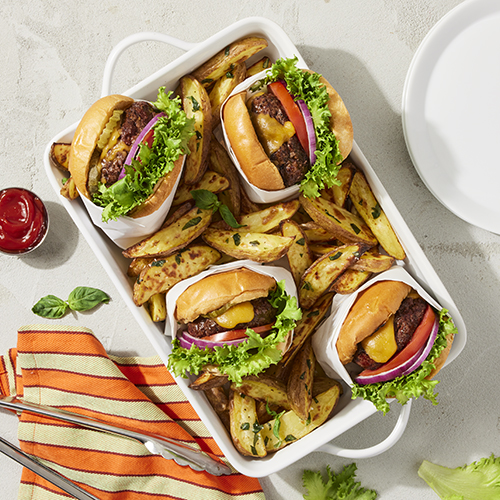 80 Acres Farms Burger and Basil Fries