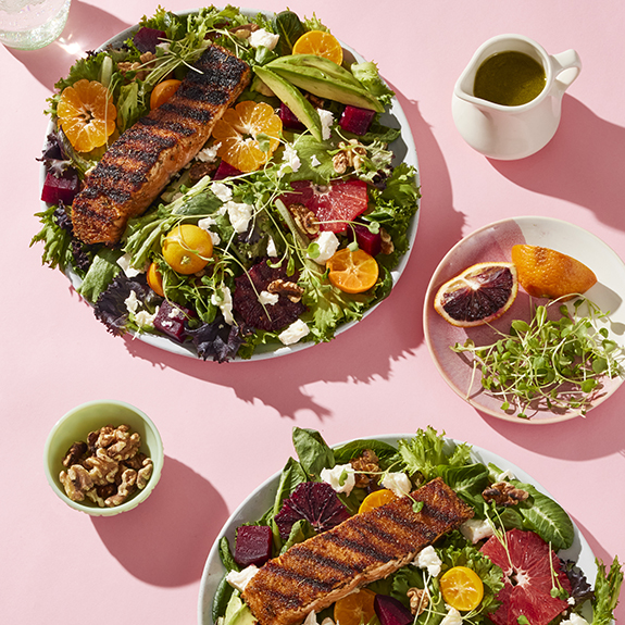 80 Acres Farms | Blackened Salmon Salad