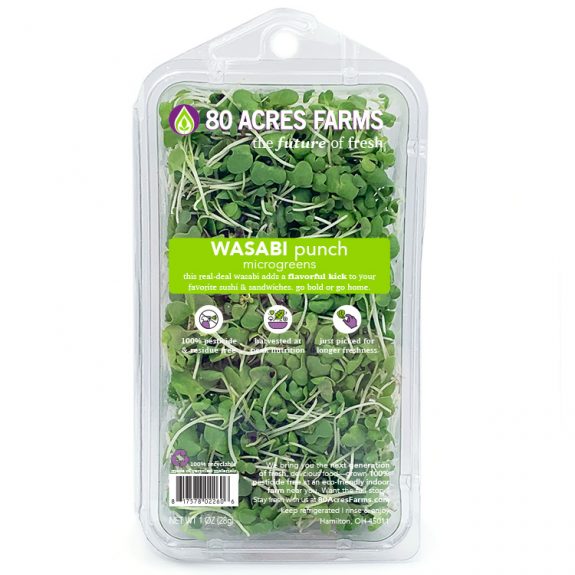 80 Acres Farms Wasabi punch Microgreens
