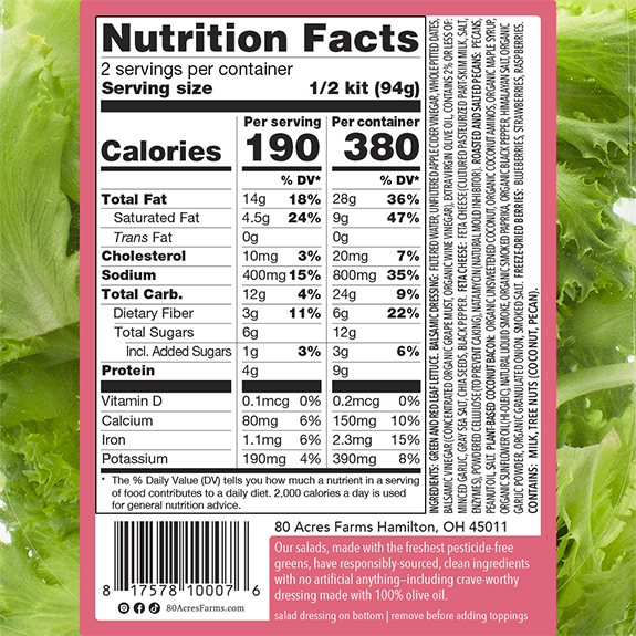 80 Acres Farms Berry Bliss Salad Kit