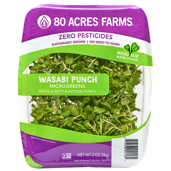 80 Acres Farms Wasabi Punch | Microgreens